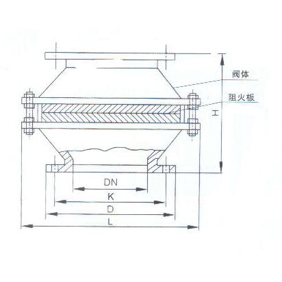 儲(chǔ)罐阻火器結(jié)構(gòu)圖